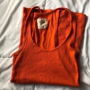 Orange hollister tank top